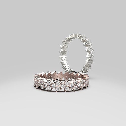 yuvarlak şekil sonsuzluk yüzük 17 boyutları yüzüğü grup kuşağı yazdırılabilir mücevher yüzükler takı Elmas elmas nişan evlilik altın tasarımı tasarımcısı 3D print model - Mito3D