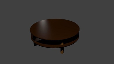 round table house coffetable lowpoly furniture 3d print model - Mito3D