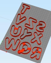 arrotondato alfabeto biscotto taglierina impostato lettere lettera cucina cibo casa cenare 3d print model - Mito3D