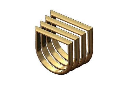 yuvarlak bar yüzük takı yazdırılabilir altın gümüş sterlin mühür moda mücevher lüks klasik minimalist üçgensel grup Beyan modern ısmarlama özel yüzükler 3d print model - Mito3D