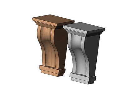 rounded carving mission corbel bracket architectural decorative ornament decor wall cnc plaster gypsum moldings relief printable profile wood carved 3d model house 3d print model - Mito3D
