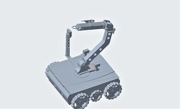 rover 3d modello robotica futuro meccanico spazio automazione robot scienza ingegneria Stampa 3dprinting veicolo sbarcare difensore ruota terreno telaio 3d print model - Mito3D