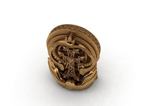 royal animal de la bague bijoux l'anneau d'argent or le diamant les pierres précieuses animlas roi anneaux 3d print model - Mito3D