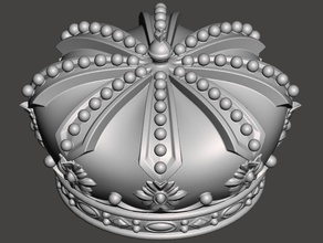 royal couronne 3d modèle cnc cfcroyalcrown01 orné héraldique classique noble luxe décoration bijou monarchie emblème espagnol espagne roi seigneur compter duc suzerain art sculptures 3d print model - Mito3D