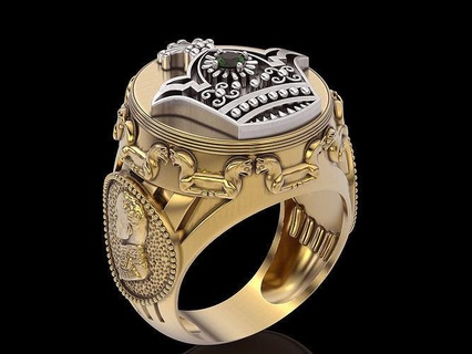 royal corona hombre anillo oro plata imprimible joyería joya 3d modelo gremio cha Rey reina zbrush diseño libra esterlina Boda compromiso Moda belleza anillos 3d print model - Mito3D