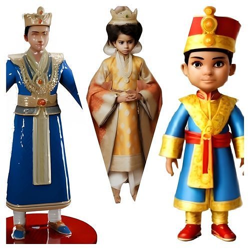 real palácio coleção jovem principe estatuetas estatueta asiática realeza colecionável brinquedo miniatura histórico figura crianças brinquedos cultura traje personagem tampo mesa presente pintado mão educacional jogos 3D print model - Mito3D