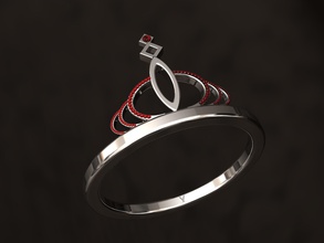 Kraliyet yüzüğü takı kraliçe Kral hediye moda taç Krallık knight doğum günü yüzük 3d print model - Mito3D