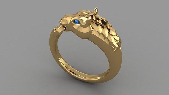 rpy-007 dragon ring jewelry luxury gold shining brass platinum wedding silver antique printable gem diamond animal horse beautiful look good like rings 3d print model - Mito3D
