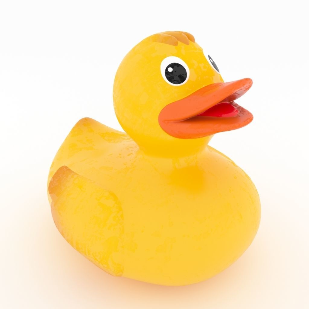 caucho cariño Pato anadón divertido niño plastico lindo juguete amarillo juegos juguetes 3D print model - Mito3D