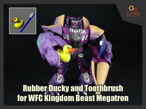 borracha patinho escova dente transformadores reino megatron wfc jogos brinquedos 3d print model - Mito3D