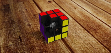 rubik cube 68566 rubiks photoréaliste 3d impression modèle puzzle œuvres solides imprimable keyhot jeux jouets 3d print model - Mito3D