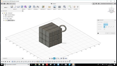 rubix cube model keyring geometry block abstract shape mathematical lego symbol games toys puzzle 3d print model - Mito3D