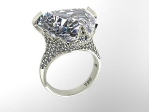 rubí anillo roby joyería joya lujo Moda plata diamante mujer brillante platino oro belleza anillos 3d print model - Mito3D
