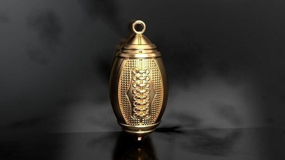 rugby Balle américain football bijoux Football sport or argent Wilson pendentif Collier ballon pendentifs 3d print model - Mito3D