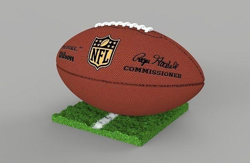 Rugby Ball Sport Fußball amerikanisch nfl Haus Dekor 3d print model - Mito3D