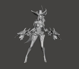 ruined miss fortune 3d model lol league of legends wild rift games toys 3d print model - Mito3D