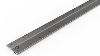 ruler-1ft-12inches-30cm ruler measure precision inspection length centimeter inches casting 3dprint drafting tool engineering architecture steel office school stationery metric accuracy industrial science 3d print model - Mito3D