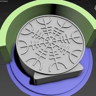 rune helm terror amulet talisman agishyalm hobby diy 3d print model - Mito3D