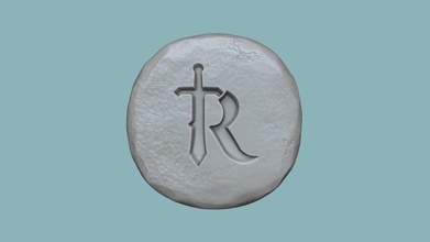 runescape runa símbolo stl chaveiro runas logotipo jogos brinquedo miniatura coleção colecionável mago soletrar Rocha pedra brinquedos 3d print model - Mito3D