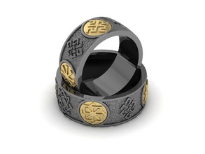rune gioielli 3d di stampa oro argento anello dito ciondolo braccialetto mano cranio spider la collana auricolare matrimonio fidanzamento anelli 3d print model - Mito3D