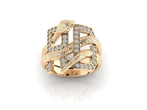 vibrar 159 serpente ouro jóias joalheria moda luxo anel argolas inicial nomes carta cartas r d brilho jóia gema 3d print model - Mito3D
