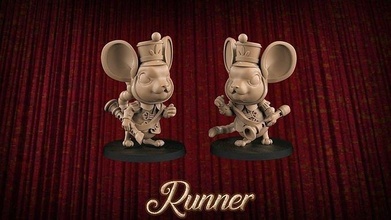 runner player fantasy football toy game miniature 3d 3dsculpture amouseorchestra gametoys mouse bloodbowl gamers play games toys board 3d print model - Mito3D