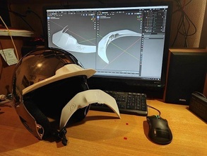 ruroc x visor casco Dom proteger visera accesorios 3d impresión pasatiempo bricolaje diy 3d print model - Mito3D
