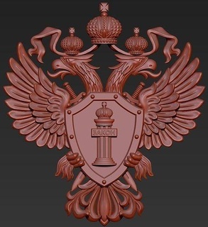 ruso ley símbolo heráldica Arte águila 2 hed esculturas 3d print model - Mito3D