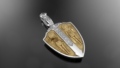 russische neckle c002 Schmuck gold golden diamond Halsketten 3d print model - Mito3D