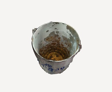 rusty bucket realistic accurate detailed textured environment design animation asset compatible maya 3ds max blender obj fbx stl versatile post apocalyptic house accessories 3d print model - Mito3D