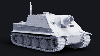 rw-61 siege kitty mortar tank war armored cannon games toys game accessories 3d print model - Mito3D