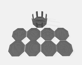 rwby jnpr Untersetzer einstellen Embleme Wappen Haushaltswaren Symbol Dichtung Hexagon Haus Küche Essen 3d print model - Mito3D
