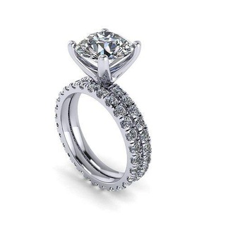 Ryan stiers diamant bague bijoux engagement imprimable bijou argent brillant blanc sterling anneaux 3d print model - Mito3D