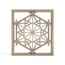 ryusoasanoha ahşap çerçeve geometrik tasarım kumiko japonya gelenek desen sanat işaretler logolar 3d print model - Mito3D