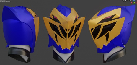 rysoulger ouro capacete imprimível sentai powerranger cosplay cosplayprops passatempo faça 3d print model - Mito3D