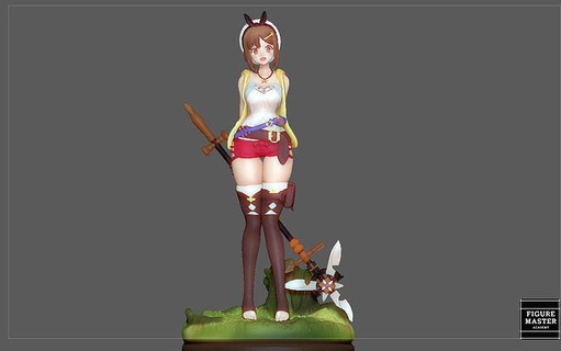 ryza atelier statue game character cute pretty girl anime art sculptures 3d print model - Mito3D