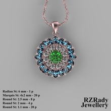 rzr-p057 jewelry pendant jewellry jewlry printable necklace pendants 3d print model - Mito3D