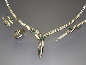s07 diamante collana orecchino squillare braccialetto oro impostato anelli gioielleria gemme moda design argento elegante splendente gemma pendente zaffiro donne nozze 3d print model - Mito3D