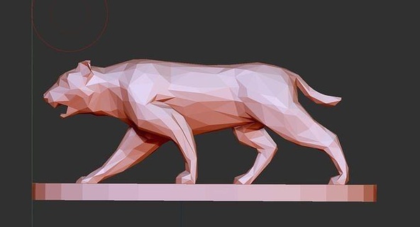 saber toothed kedi poli hayvan aslan Sanat oyuncak para heykel Leon anıt indir heykelcik yazıcı minyatür Leo dişi Yazdır kaplan figürinler heykeller 3d print model - Mito3D