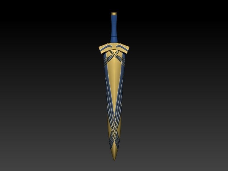 saber excalibur y avalon fate stay night bladed weapon steel blade anime sword jackknife penknife lightsaber games toys cosplay game accessories 3D print model - Mito3D