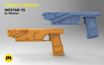 sabine çalıkuşu star savaşlar 2 patlayıcılar 3demon lazer westar tabanca lazer silah galaktik i̇syancı imparatorluk akademi isyan oyunlar aksesuarlar oyun oyuncaklar 3d print model - Mito3D