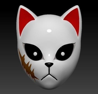 sabito máscara tanjiro kimetsu yaiba demonio asesino cosplay Arte 3d print model - Mito3D