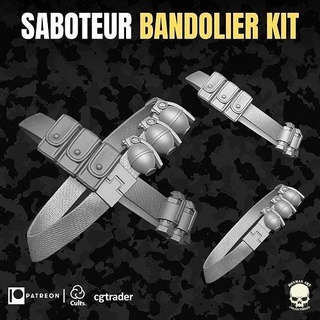 saboteur bandolier kit action figures gi joe mezco marvel legends military force classified firefly games toys 3d print model - Mito3D
