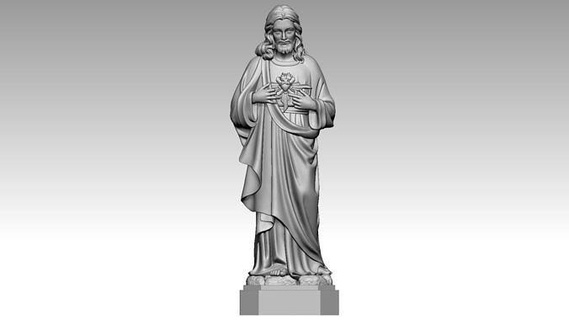 kutsal kalp isa İsa aziz Katolik kilise kolye madalyon takı mücevher Tanrı ışınlar Vesika Sanat heykeller altın yazdırılabilir 3d print model - Mito3D