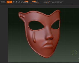 sad mask princess never laughs hobby-diy printable tear hobby diy other 3d print model - Mito3D