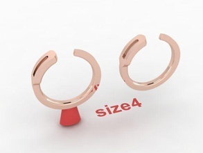 safety pin style band ring size4 jewelry nail bands rings fashion trends mens female womens dainty antique modern accessories cute gold luxury 3d print model - Mito3D