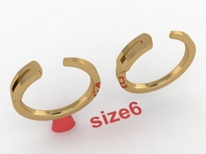 seguridad alfiler estilo banda anillo size6 uña joyería joya tendencias Moda hombres mujeres delicado lindo antiguo Clásico accesorios accesorio 3d print model - Mito3D