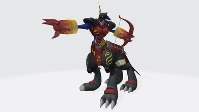 arqueiro dragão armaduras digimon monstro anime desenho animado modelo jogos brinquedos 3d print model - Mito3D