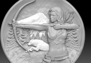 sagittario zodiaco pendente simbolo cartello oroscopo gioielleria celtico collana natoure signora lupo fantasia arte donne religiou oggetto lapide femmina ciondoli 3d print model - Mito3D