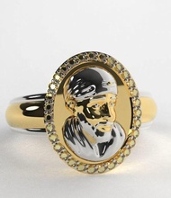 sai baba anillo joyería joya precioso lujo platino brillante oro diamante moda dedo enamorado libra esterlina rubí amor saibaba anillos 3d print model - Mito3D